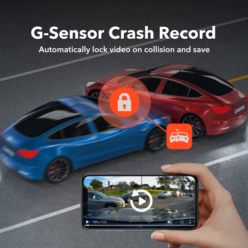 REDTIGER Dash Cam 4K Front and Rear Car Camera Recorder With 24H Parking Mode