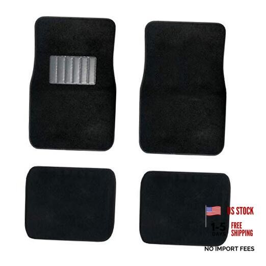 C.P.R. New Carpet Car Floor Mats – 4 Pc Set for Trucks SUVs with Heel Pad