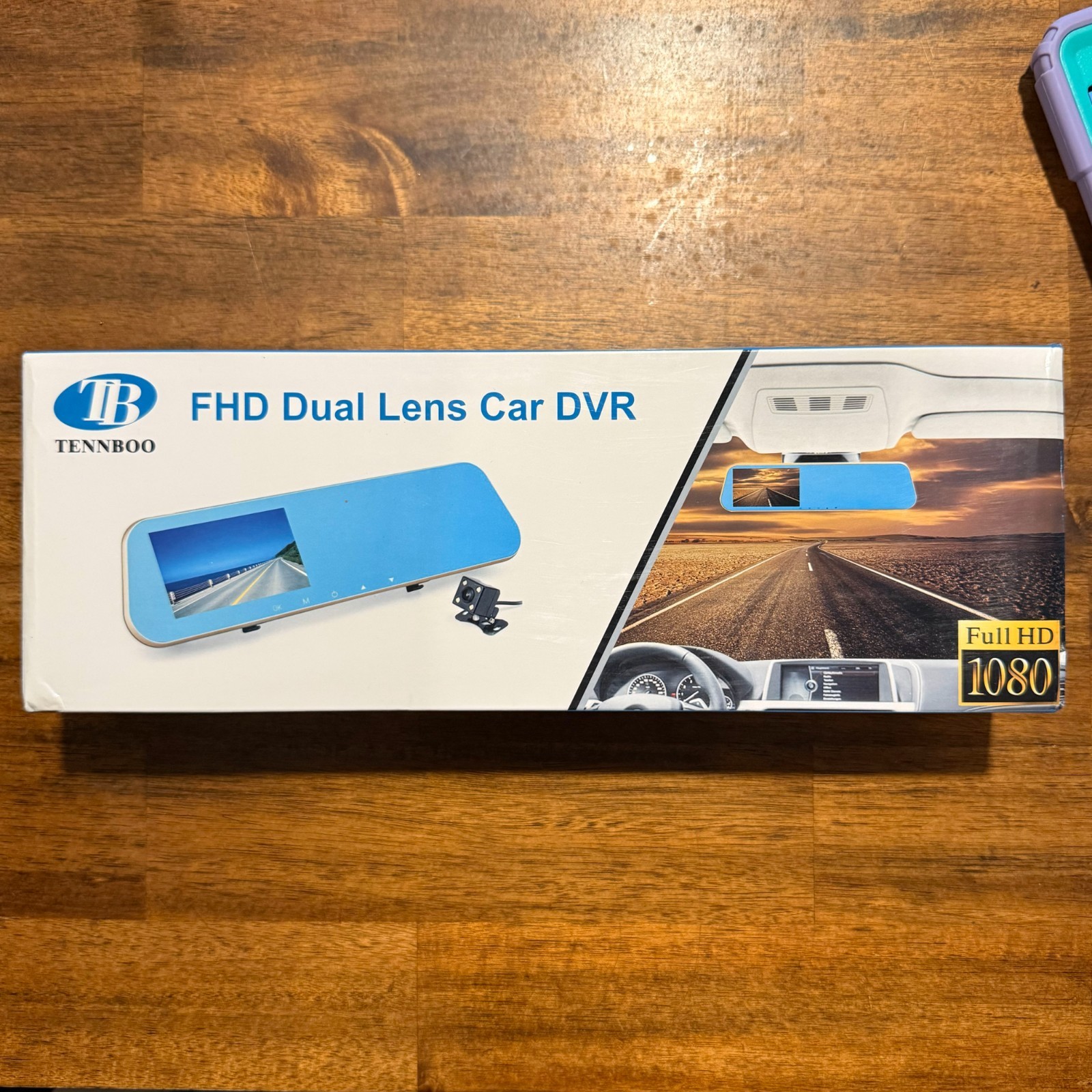 Dual Lens Mirror Dash Cam 1080p Front + Rear Camera 4.3″ Screen Tennboo