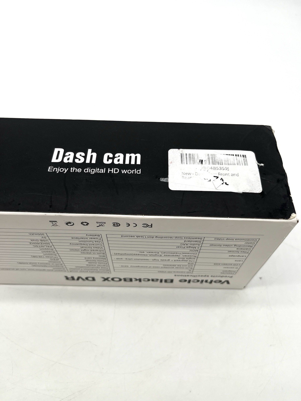 New HD Dash Cam Front and Rear Dual Dash Camera Vehicle Blackbox DVR New In Box