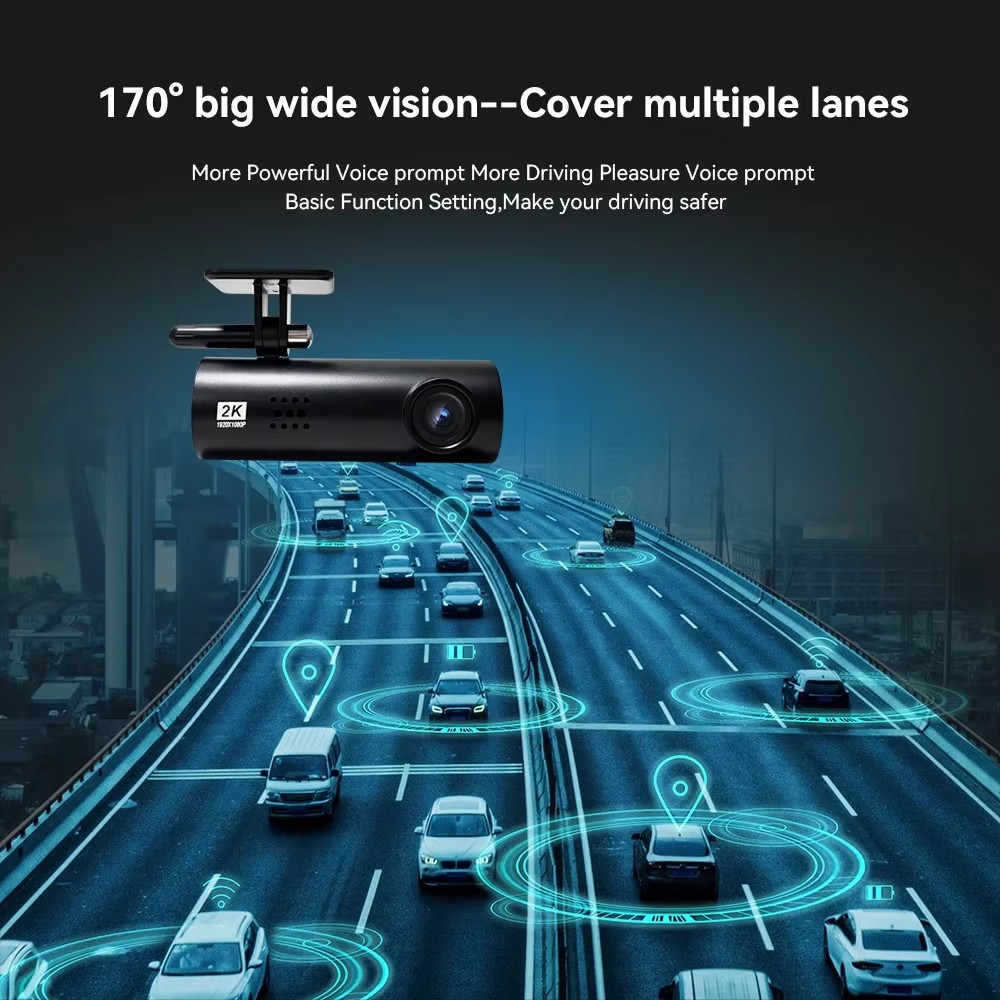 Wireless 1080P Car Dash Camera Front and Rear Angle Len Cam Dashcam Night Vision