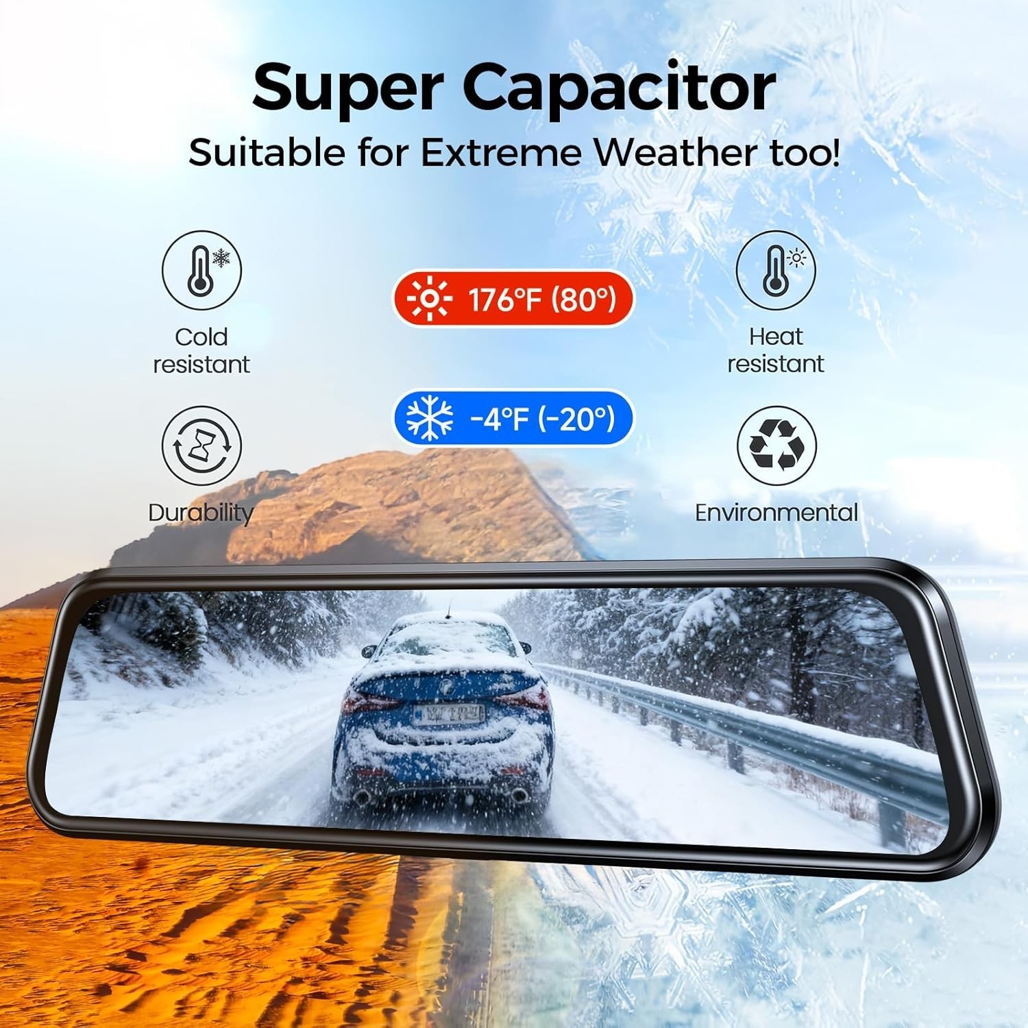 Ultimate Car Safety: 10” Touch Screen Dash Cam with 32GB Memory Card Included