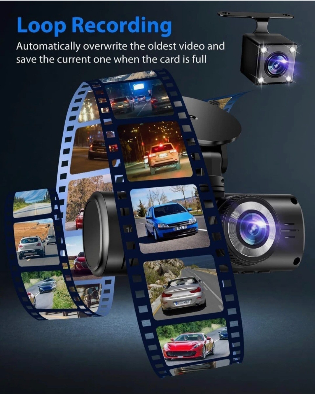 SUVCON Dash Cam, 3 Channel Dash Cam, 1080P Dash Cam Front and Inside, Triple …