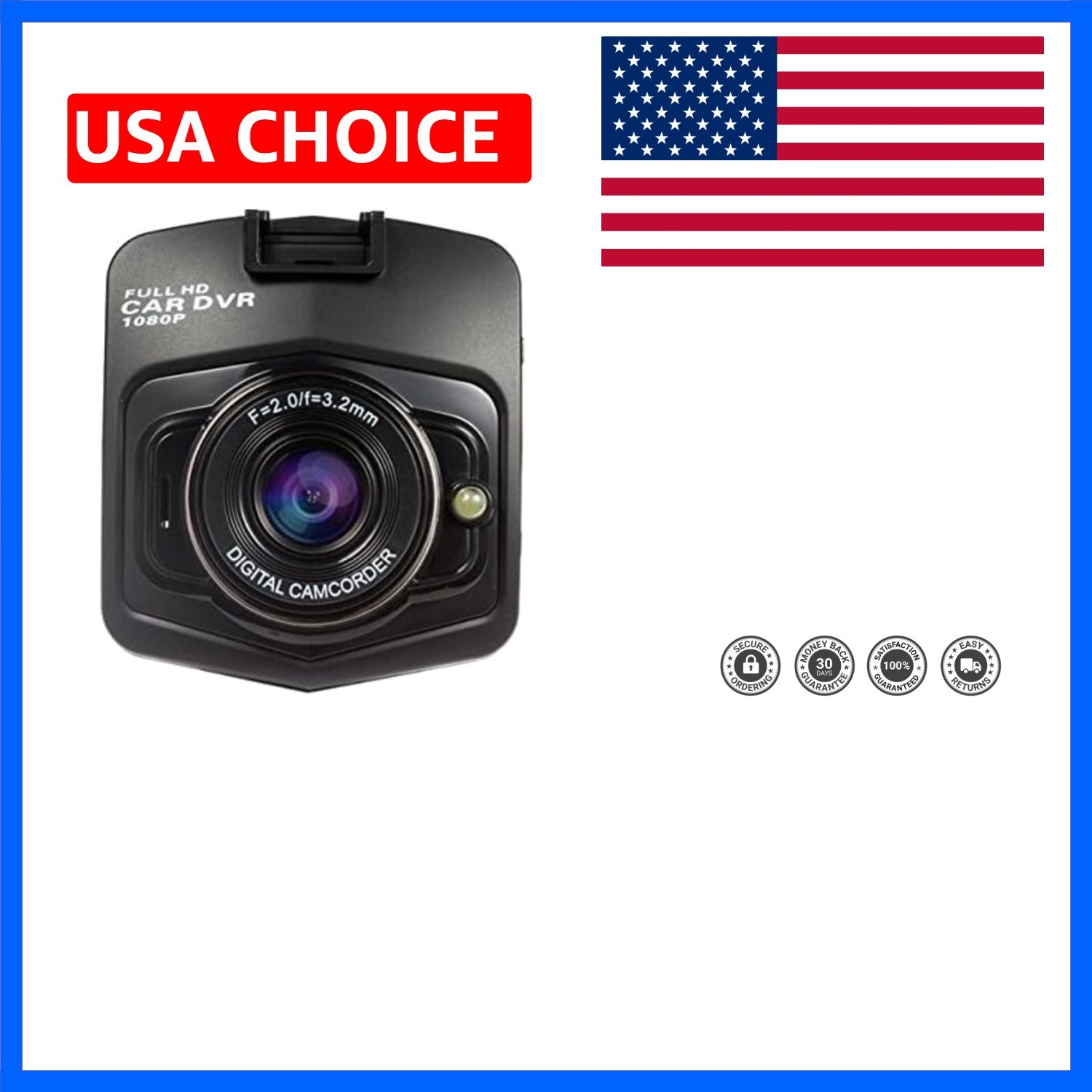 HD1080P, 2.4 Screen DVR Dash CAM,Night Vision,G Sensor,Motion Detection, Loop…
