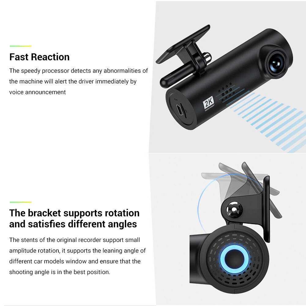 Wireless 1080P Car Dash Camera Front and Rear Angle Len Cam Dashcam Night Vision