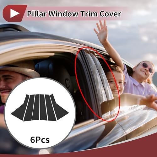 Door Pillar Window Trim Anti Scratch Sticker Pillar Posts Door Gloss Black