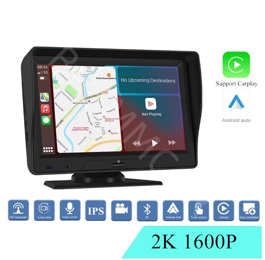 Touch Screen Car Navigation Player Dash Cam Video Recorder For CarPlay G-sensor
