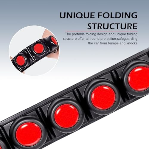 Car Bumper Protector Strips, Automotive Bumper Reflective Anti 2 PCS Red